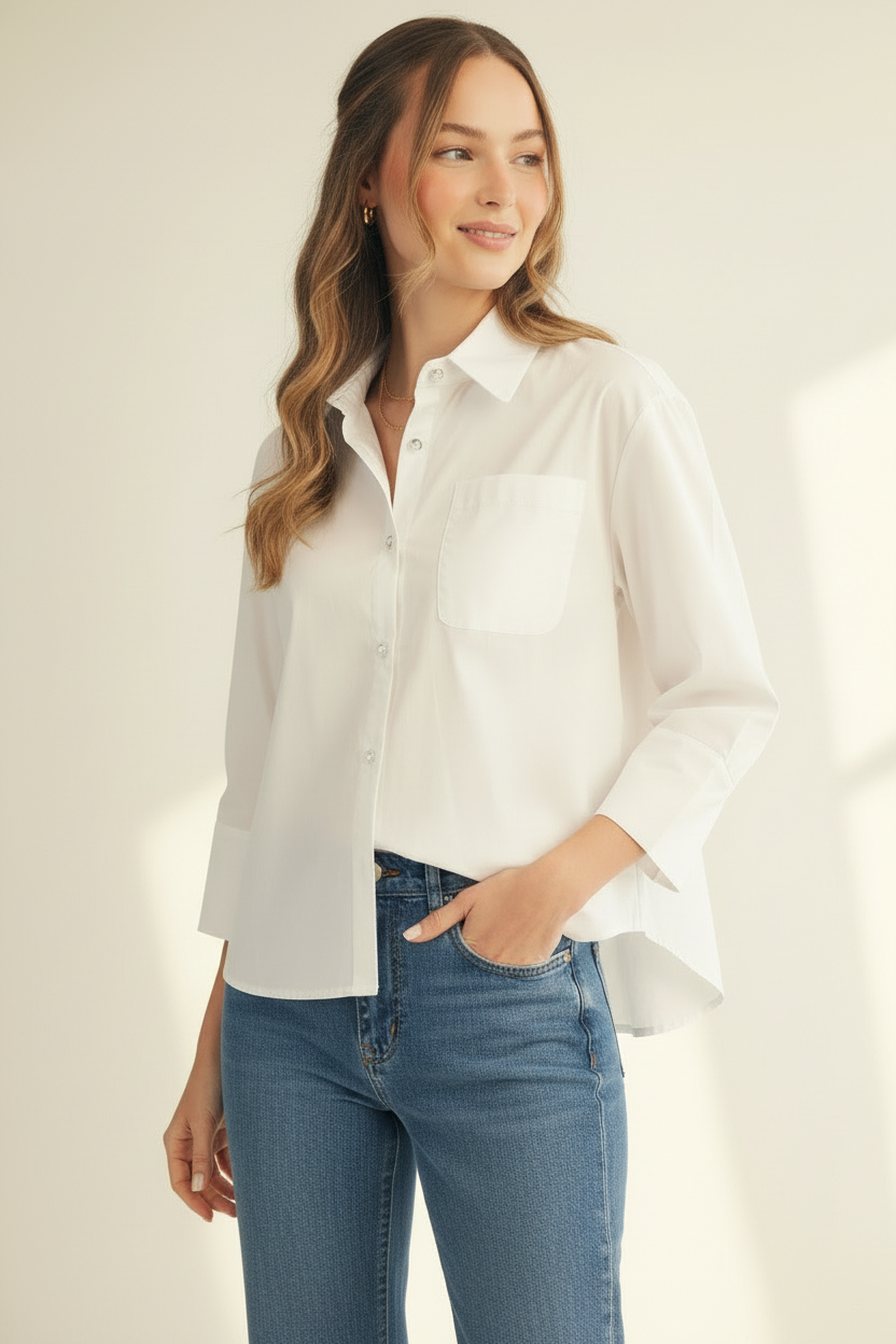 Sabrina Pleat Detail Top