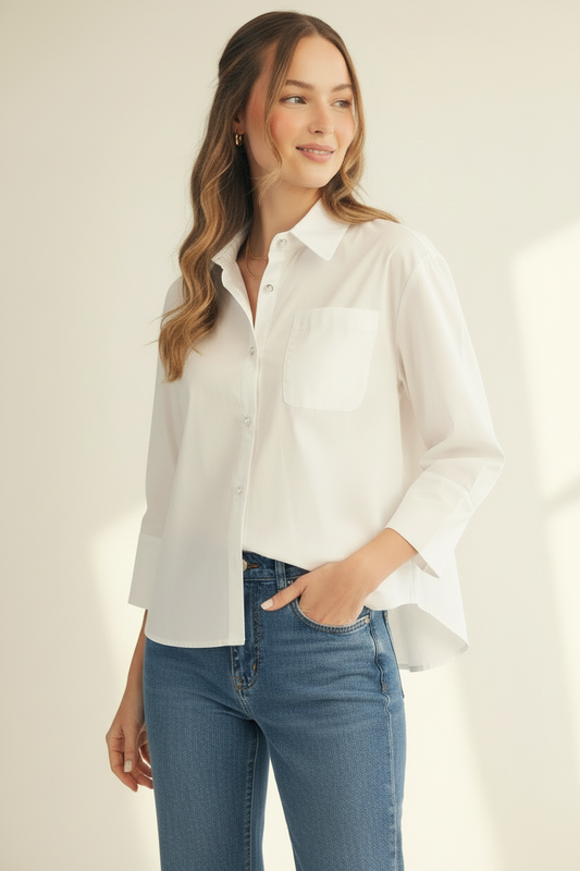 Sabrina Pleat Detail Top