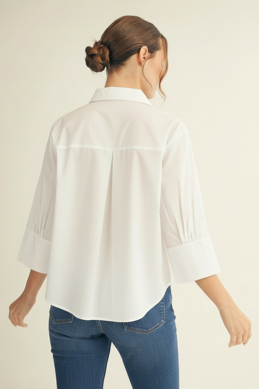 Sabrina Pleat Detail Top