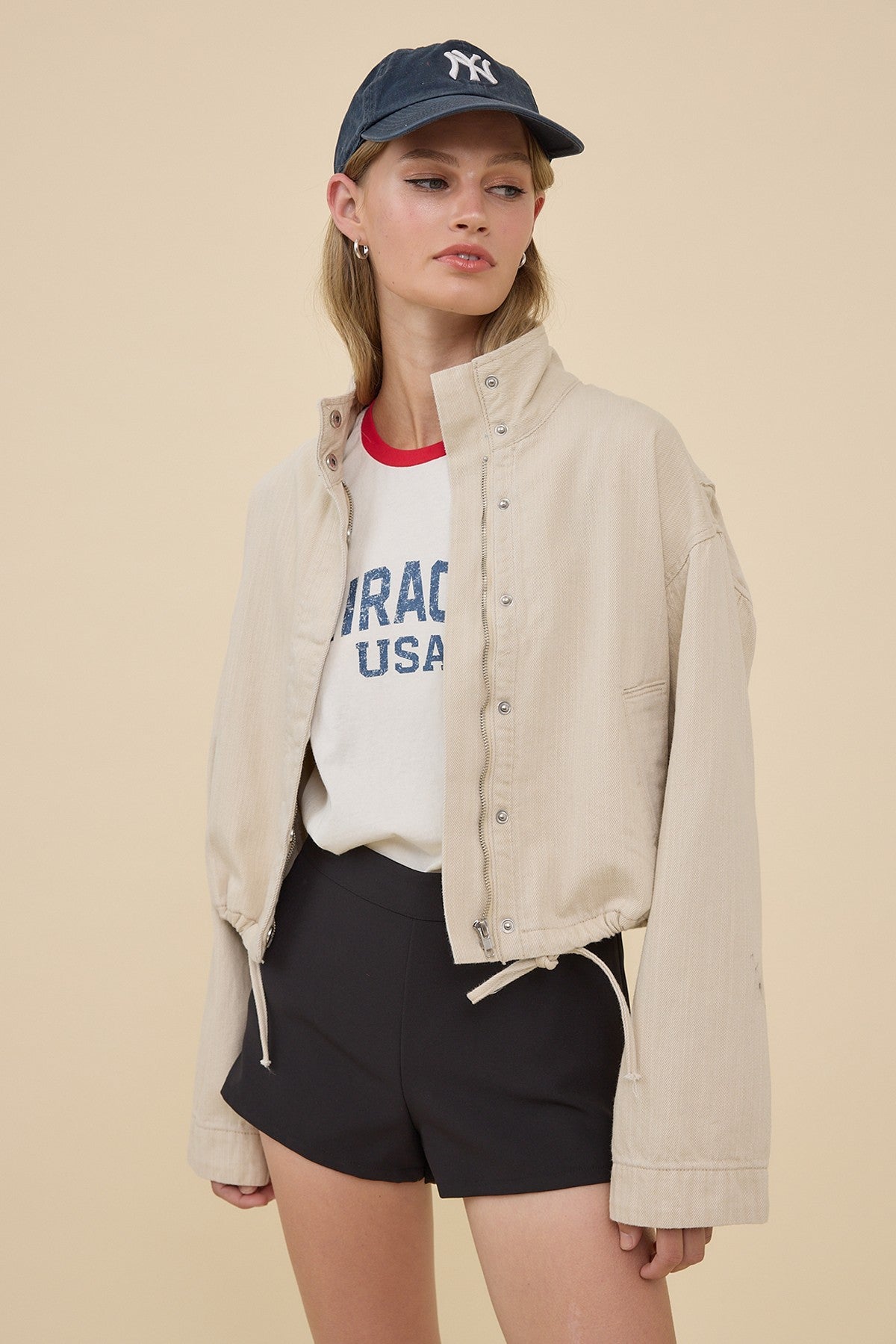 Margot Drawstring Hem Jacket