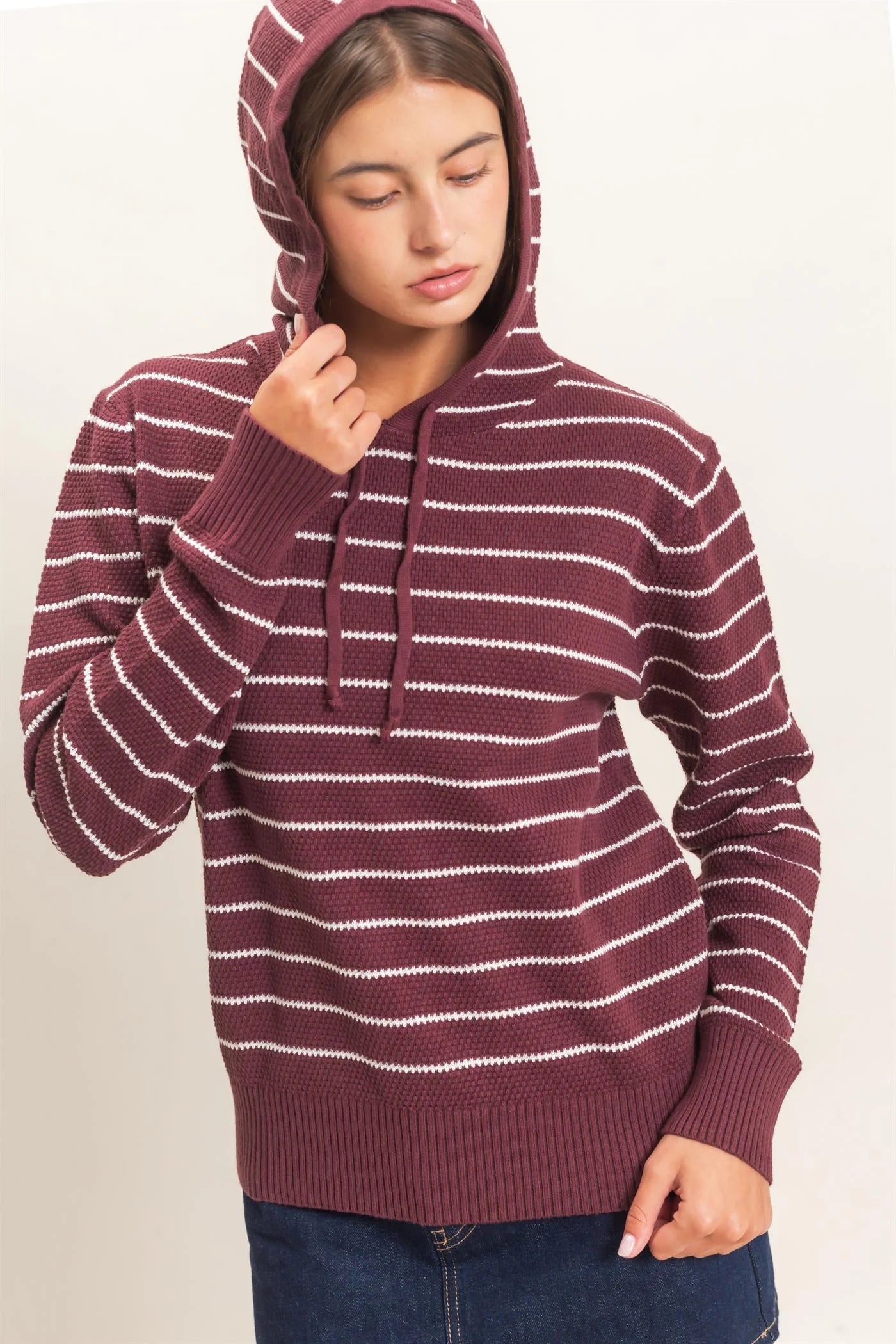 Campfire Textured Knit Hoodie