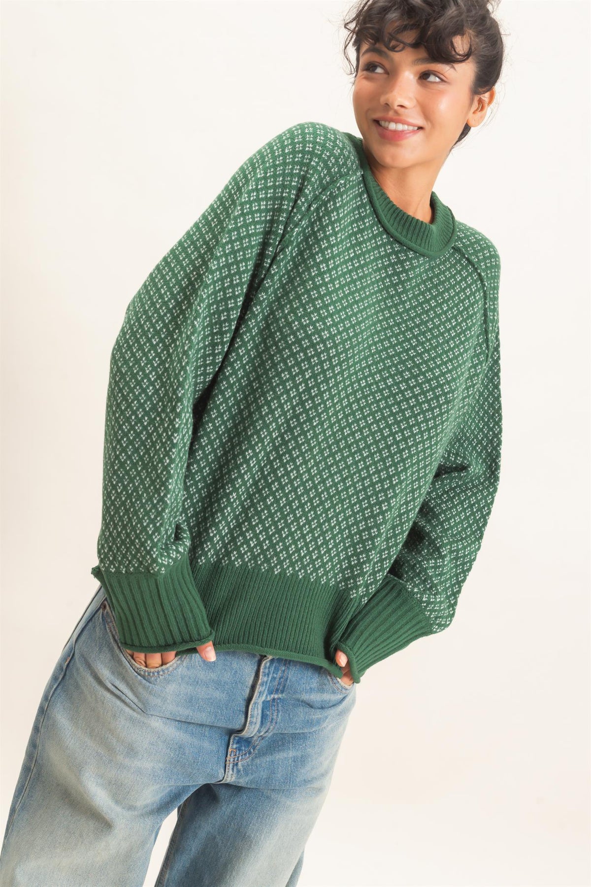Emerald Shores Raglan Sweater